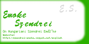 emoke szendrei business card